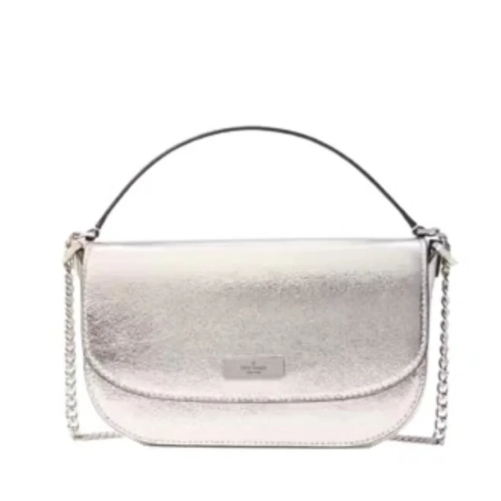 Kate Spade Metallic Silver Crossbody Bag